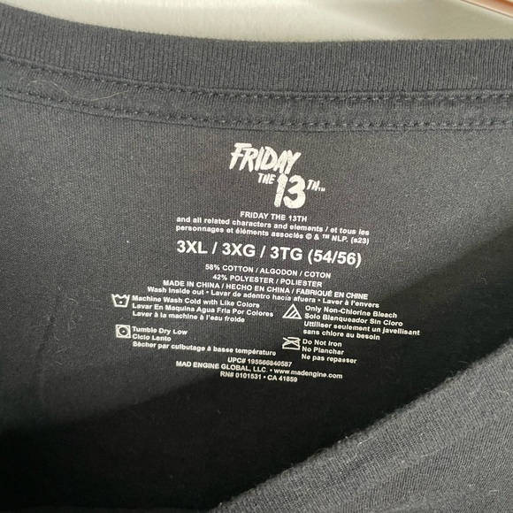 Men's Friday the 13th Black Graphic Tee - Picture 2 of 4